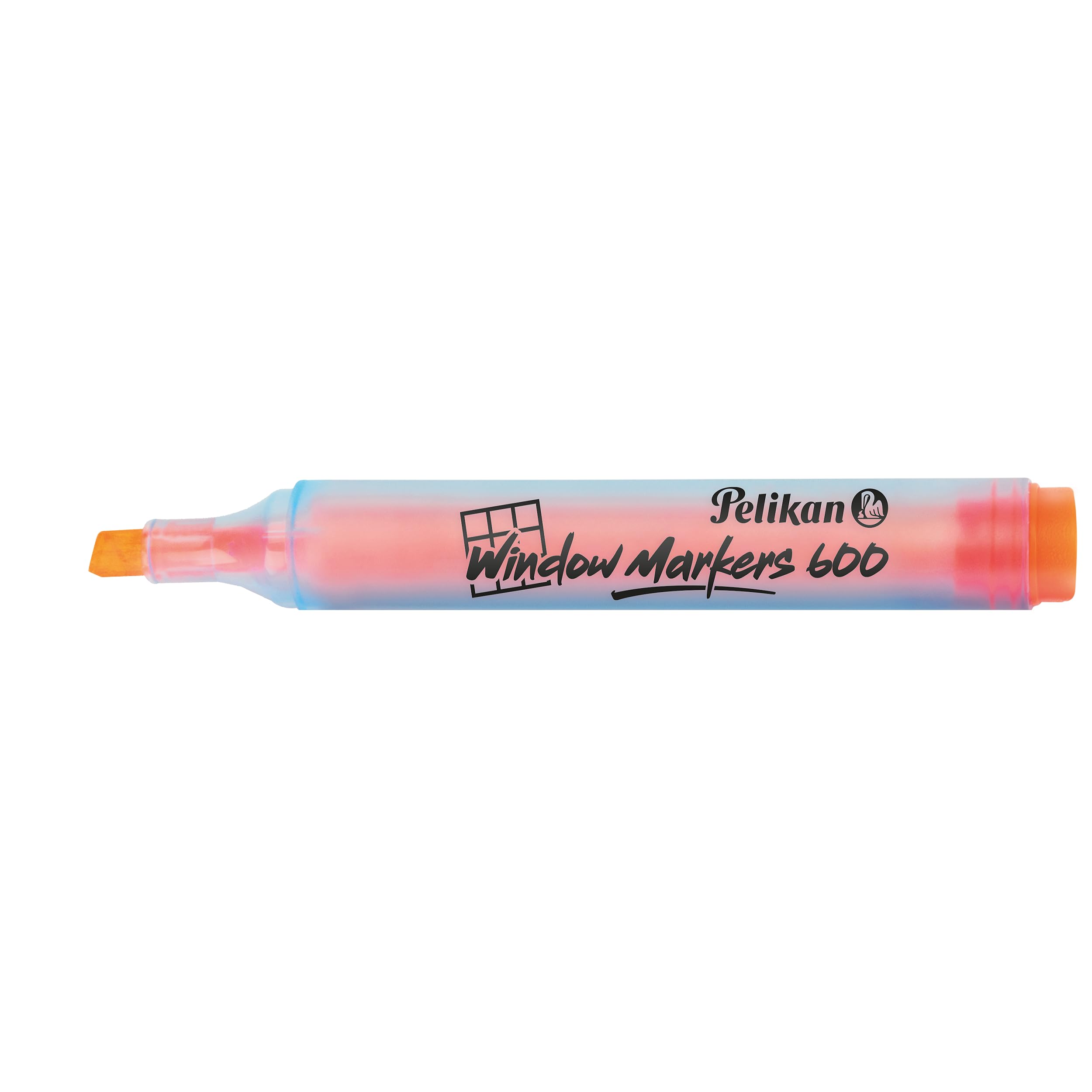 Markery do Szkła Pisaki Kredowe Pelikan Window Marker 600 Zestaw 8 Kolorów - Ścieralne na Sucho, Ścięta Końcówka (2-5 mm), Do Szkła i Akrylu