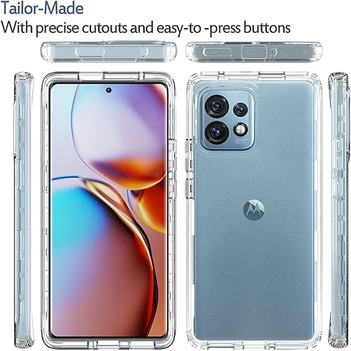 Miniatura 5 de Funda compatible con Motorola Edge + 2023Moto X40Moto X40 Pro XT2301-5, carcasa protectora transparente a prueba de golpes para Motorola Edge Plus