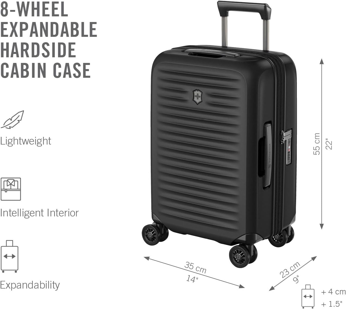 Victorinox Airox Advanced Hardside Frequent Flyer Carry-On - Black