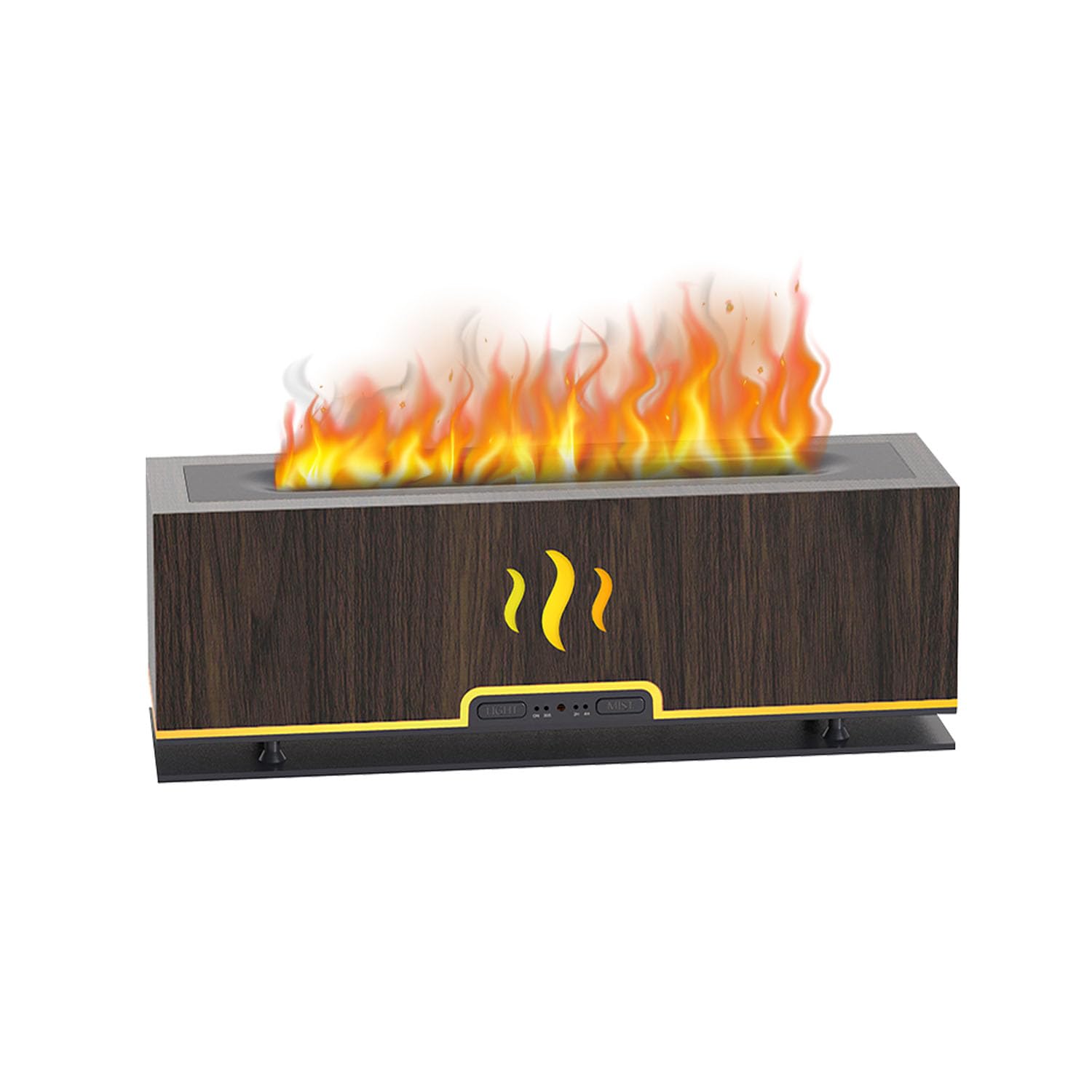 Diffuseur huiles essentielles télécommande humidificateur air flamme 3D 200ml