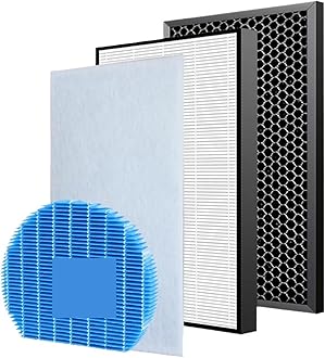Filter Hepa，Compatible for Sharp，for KC-A40SA KC-A40SA-W KC-A40SA-B Air Purifier HEPA Carbon Humidifiying Filter for FZ-A40HFE FZ-A40DFE FZ-A60MFE(1 Set)