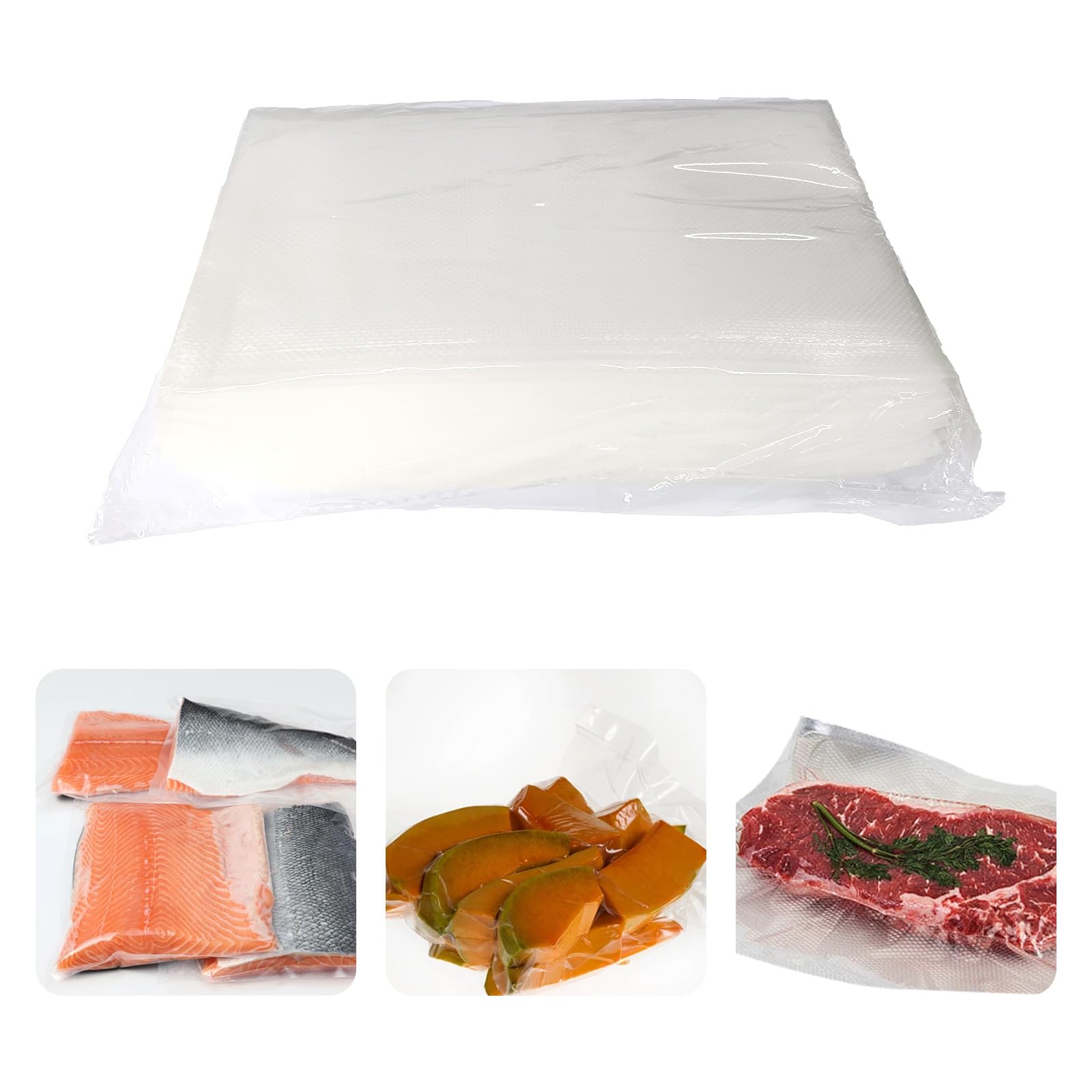Sacs Sous Vide Gaufrés 200x250 Mm – 100 Unités Alimentaires Compatibles Toutes Machines Aspiration Externe