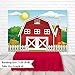 Funnytree Cartoon Red Farm Animals Party Backdrop Children Birthday Background for Photography Decorations Photobooth Banner Photo Studio Props