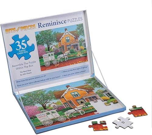 Miniatura 3 de Bits and Pieces Rompecabezas de piezas grandes para personas mayores, 10 pulgadas x 13 pulgadas, rompecabezas The Next Stop, rompecabezas de 35
