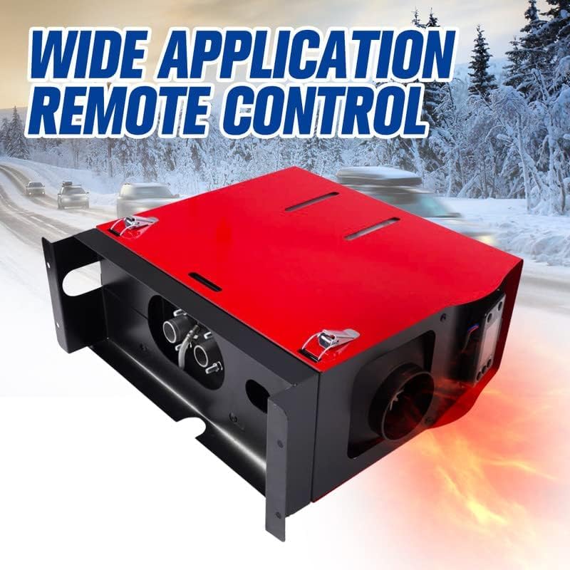 Calentador de aire diésel portátil de 5 kW y 12 V, calefactor de estacionamiento diésel silencioso con silenciador, todo en uno, 1 orificio con control remoto y pantalla LCD para coche, caravana, ba