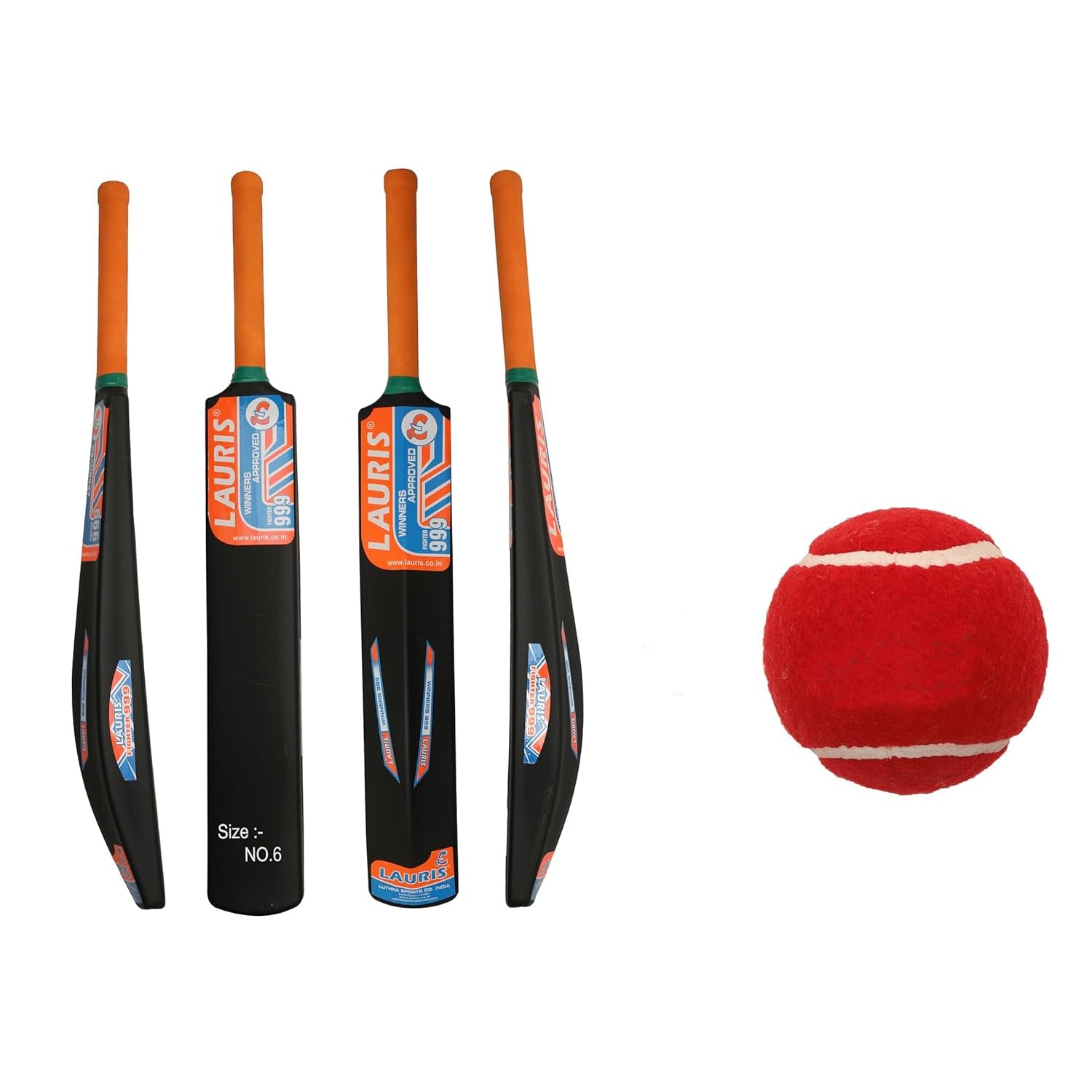 Lauris Cricket Bats Bat Made Up of Hard PVC Plastic - Bat Size No. 6 Black and 1 Tannis Ball for Kids Under Age 10-14 Years (B0CMLJ3B9N) Amazon Price History, Amazon Price Tracker