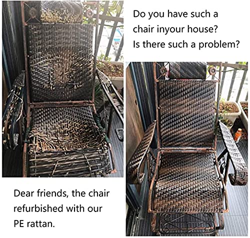 Rattan Sintetico Nero Con Coste - 15.2 M, Per Riparazione Sedie E Lavori D'Intreccio - Foto 4