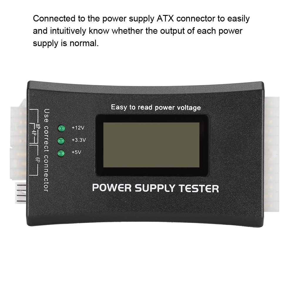 Probador de fuente de alimentación para computadora, probador de fuente de alimentación ATX para computadora, probador de mantenimiento de computadora, pantalla LCD digital, herramienta de inspección 6