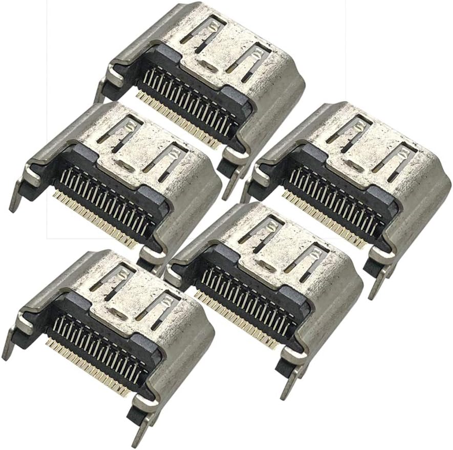 Zahara 5PCS Port Connector Socket Replacement for Sony PlayStation 4 PS4 Console Parts