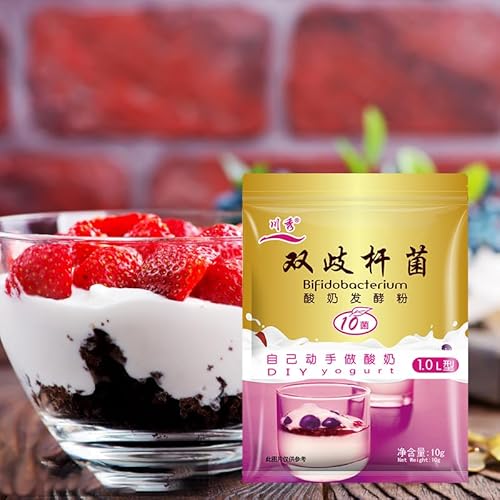 Chuanxiu Yogurt Starter Culture with 10 Danish Probiotic Strains,Plain Yogurt Powder, High Activity Bifidobacterium for Gut Health, DIY Fermentation Powder