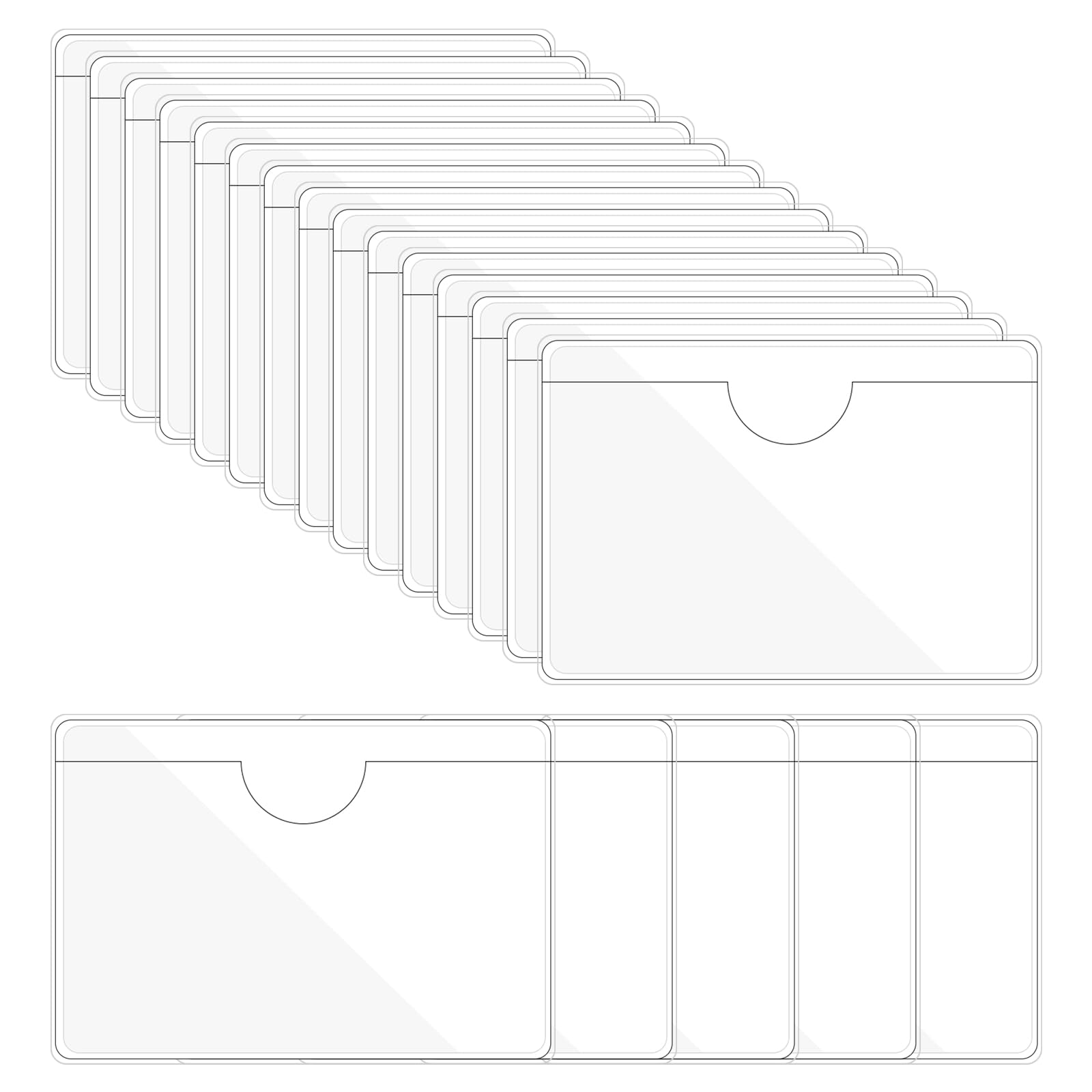 Pochette auto-adhésive pour cartes de visite PATIKIL 5x7cm transparente en lot de 20 pièces