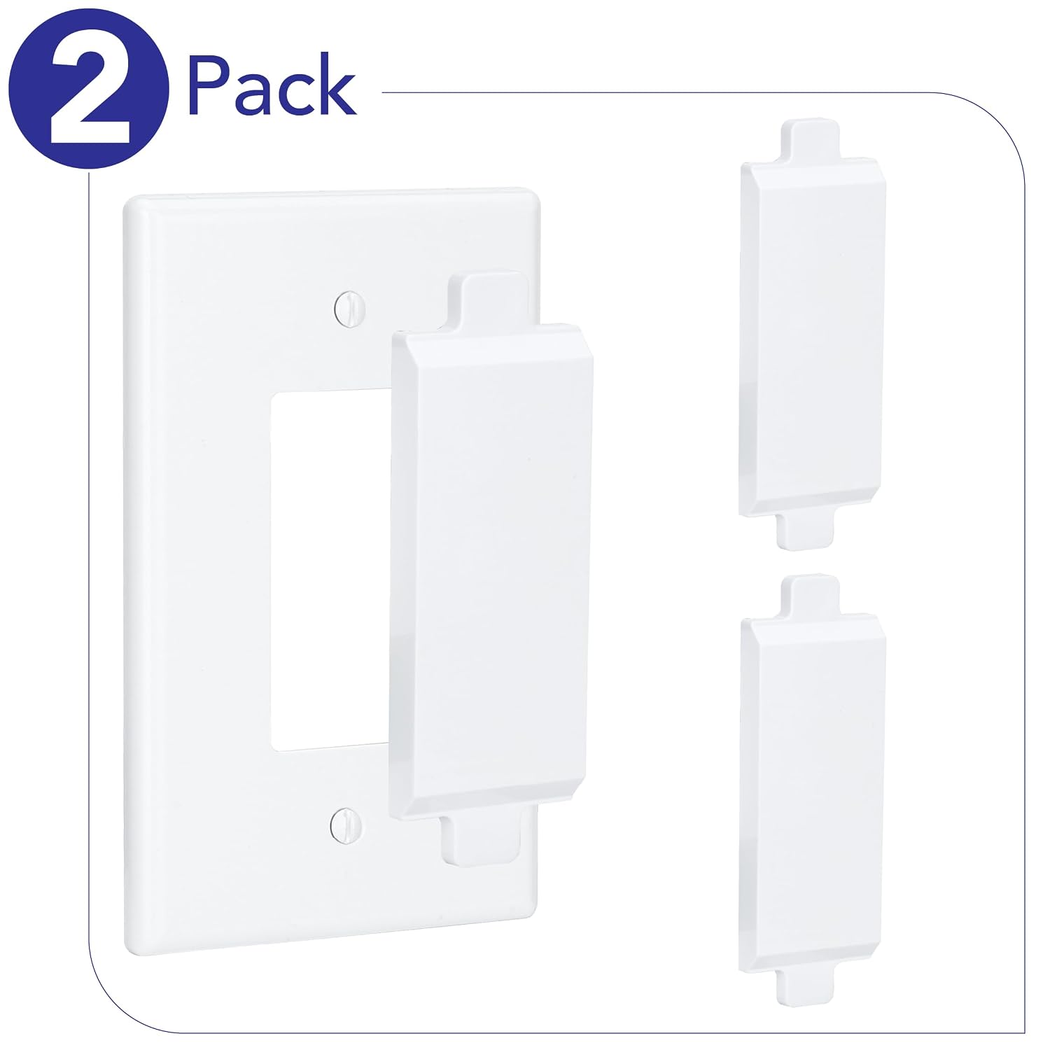 Bates- Magnetic Light Switch Guard, 2 Pack, White image 2
