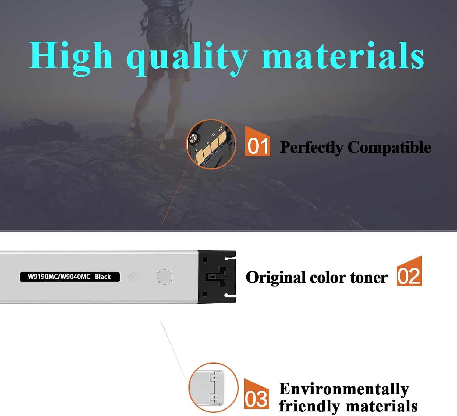 W9190MC Toner Cartridge Compatible with W9191MC W9192MC W9193MC W9040MC W9041MC W9042MC W9043MC High Capacity Ink Cartridges Replacement for HP MFP E77822dn E77825dn E77830dn Printers 4P(BK/C/M/Y)