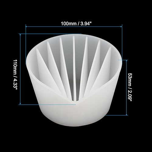 Miniatura 2 de PATIKIL Vasos divididos de silicona para verter pintura, herramientas de pintura reutilizables de resina con 8 canales divisores para arte fluido,