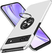 Google Pixel 6a Case with Ring, TPU Shockproof, Smartphone Case, Compatible with In-Car Holder, Stand Function, Lightweight, Thin, Google Pixel 6a Case, Camera Protection, Shock Absorption,