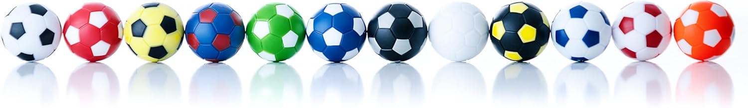 Robertson Winspeed Football Ball 10 Mix 35 mm, 10 Colour Combinations, Colourfast, Abrasion-Resistant and Durable, for Table Football and Table Football