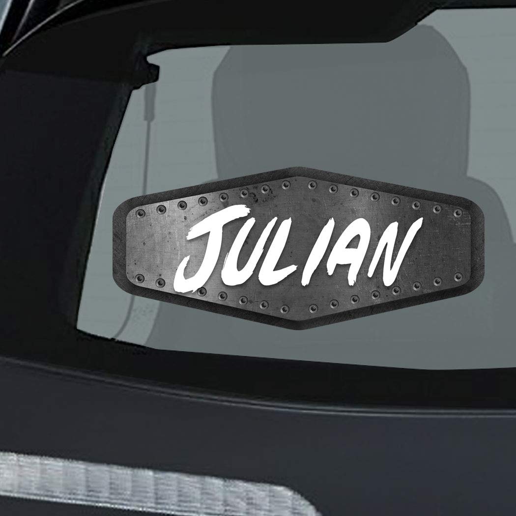 Julian Male Name, CAR Magnet-Magnetic Bumper Sticker 3.5x8 or 4.5x10 inc., DesW26