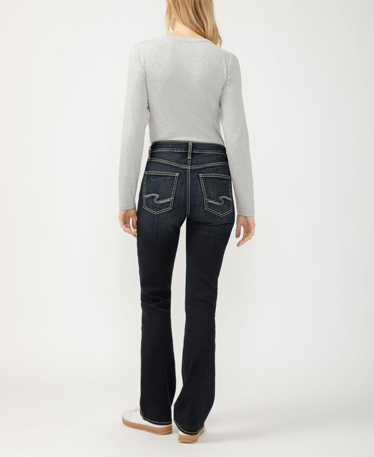 Silver Jeans Co. Women's Avery High Rise Curvy Fit Slim Bootcut Jeans - Image 2