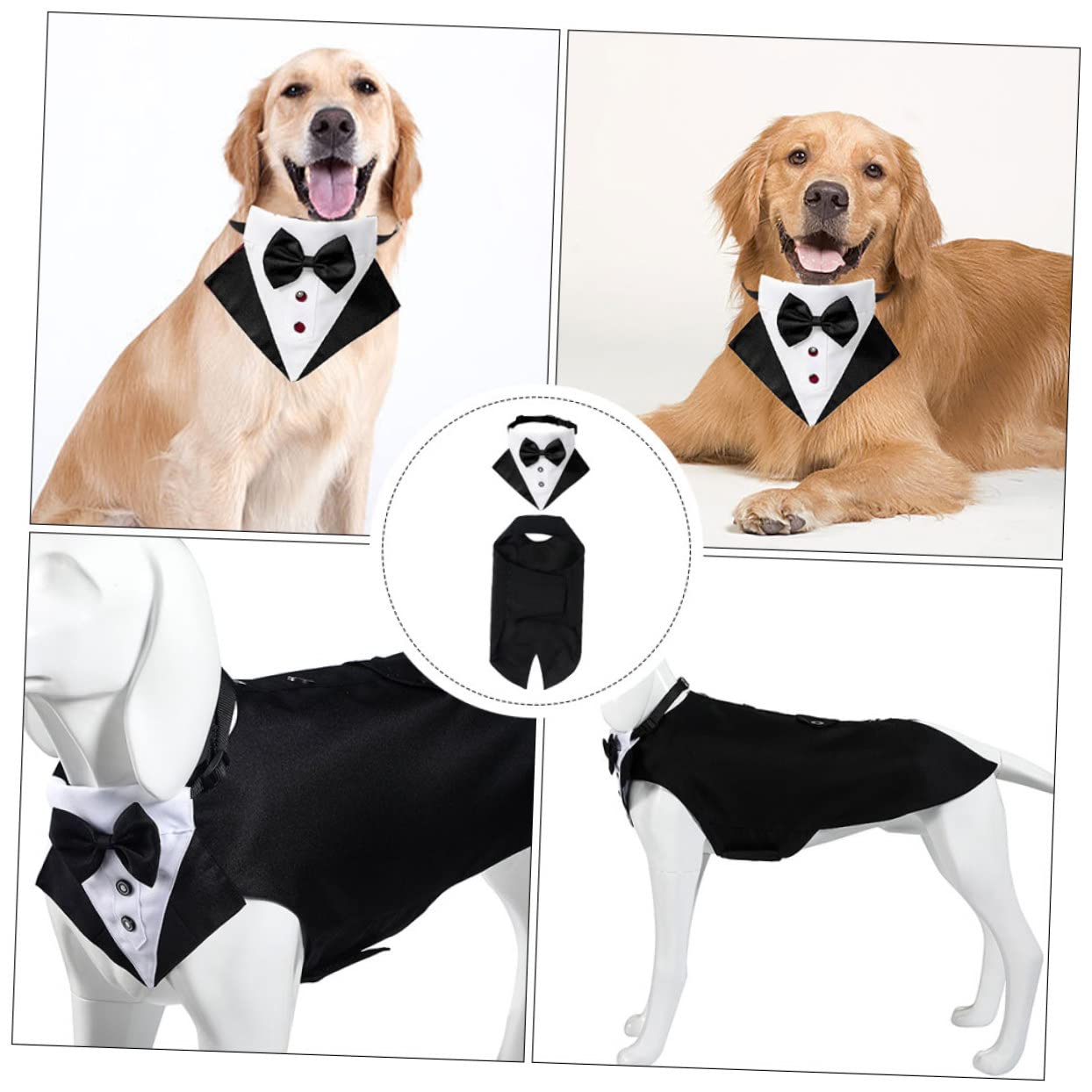 INOOMP 2sets Look Abbigliamento Formale Per Comprendente Un Bandana Cravattino Per Matrimoni e Speciali Costume è Facile Indossare Chiusura è e Accattivante Assicurando Per e Cerimonie