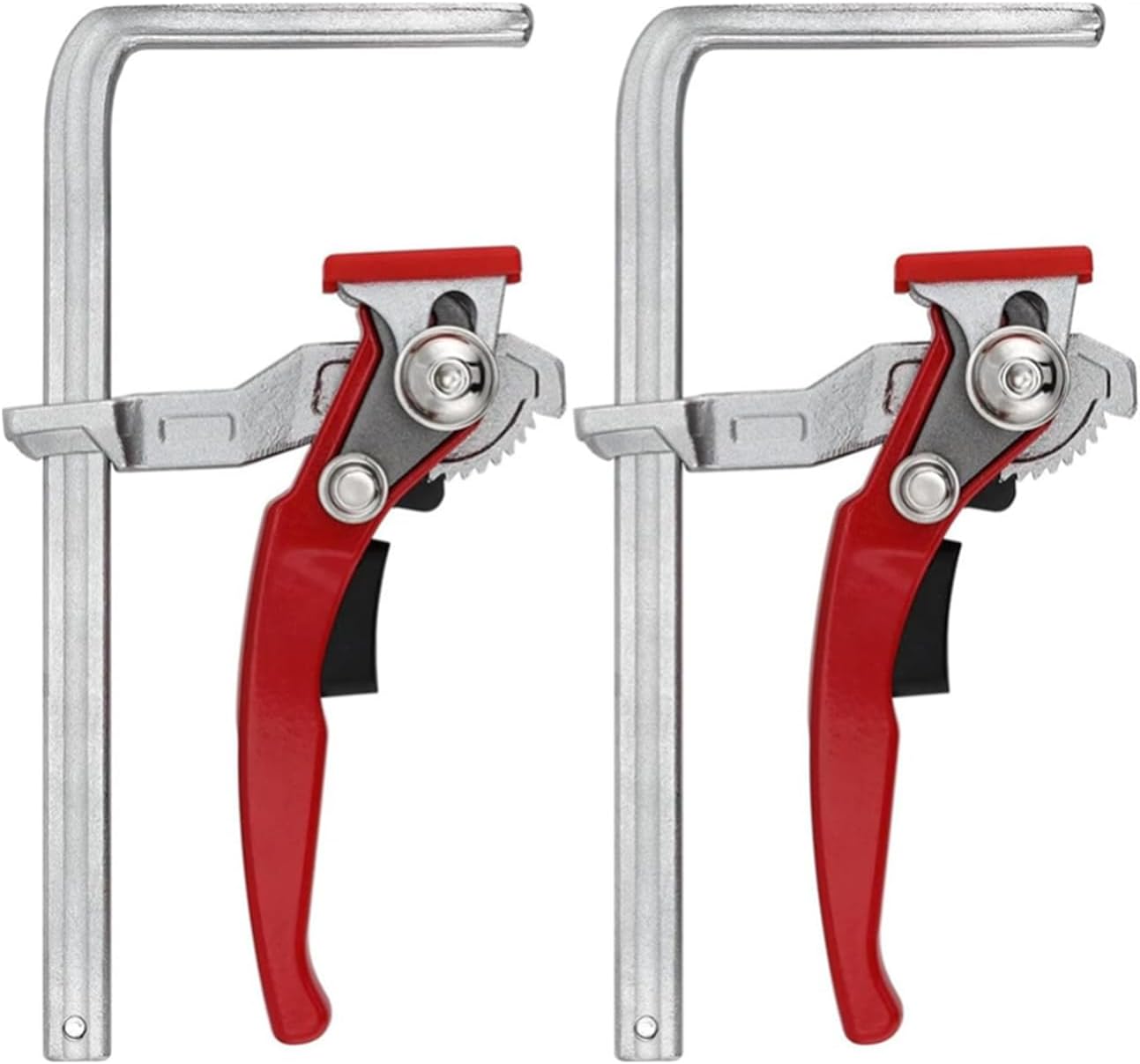Quick Release Ratcheting Table Clamp for MFT and Guide Rail System, Quick Saw Track Clamps, 2 Pack