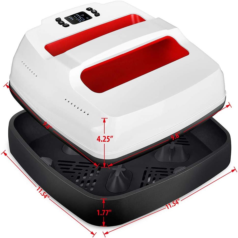 Bosstop Heat Press Machine Portable 9" X 9" Sublimation T-Shirt Shirt Press Printing Machine Multifunction Transfer Iron-on Machine Professional Digital Transfer Teflon Sheet Silicone Mat Included
