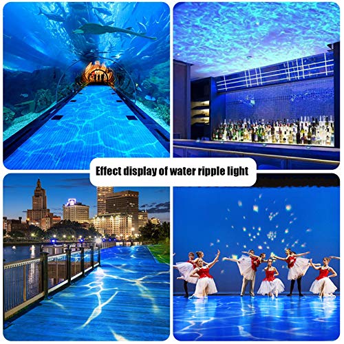Hxsd Ip65 Waterproof 60W Led Water Ripples Outdoor Projector Light, Remote Control Water Wave Led Stage Lighting Projection Lamp,Monochrome #TOP5