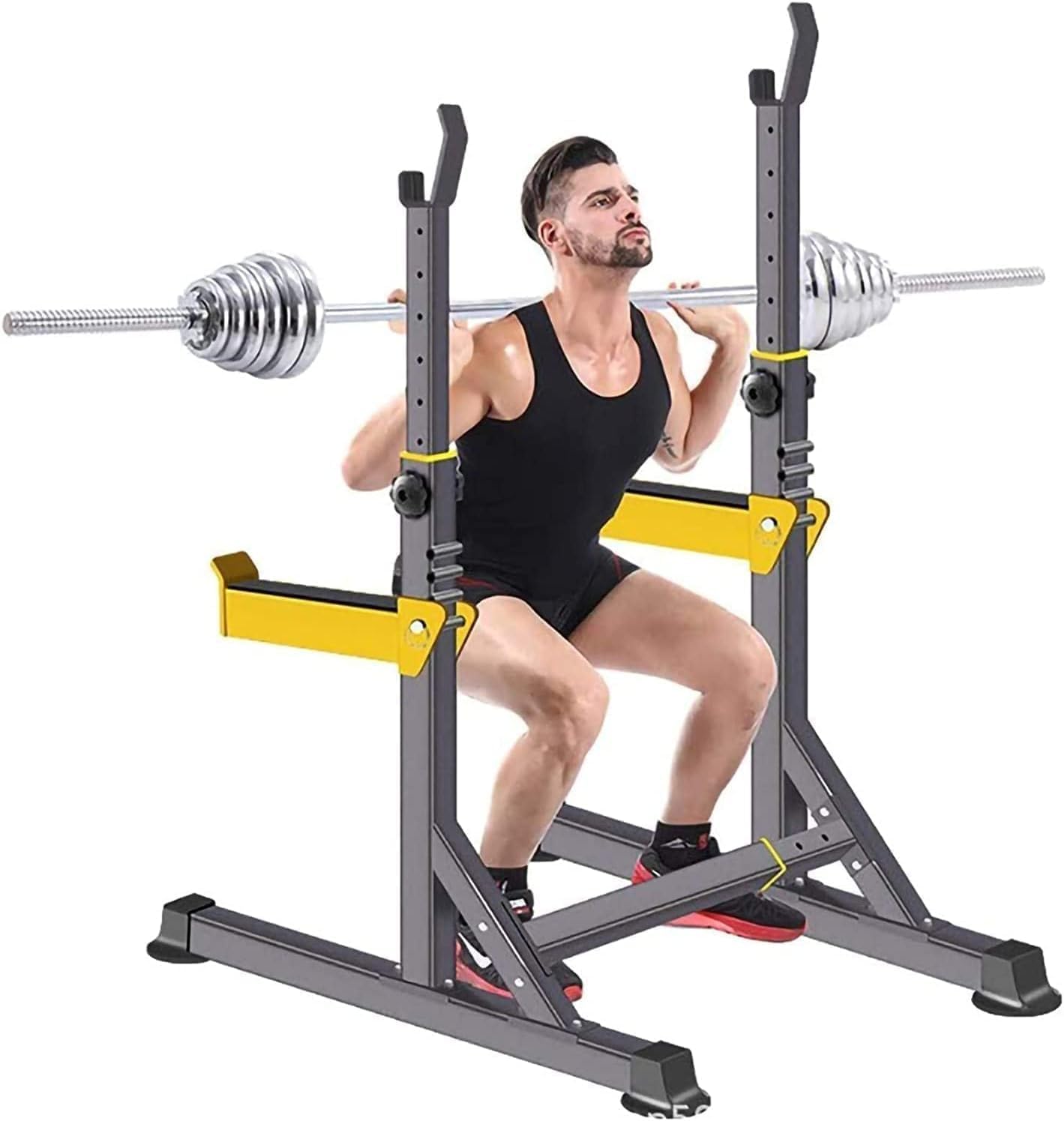 Professional Squat Rack Strength Training Equipment Home Sports Squat Rack Stand Barbell Free Press Bench Home Gym Adjustable Squat Rack Weight Bench