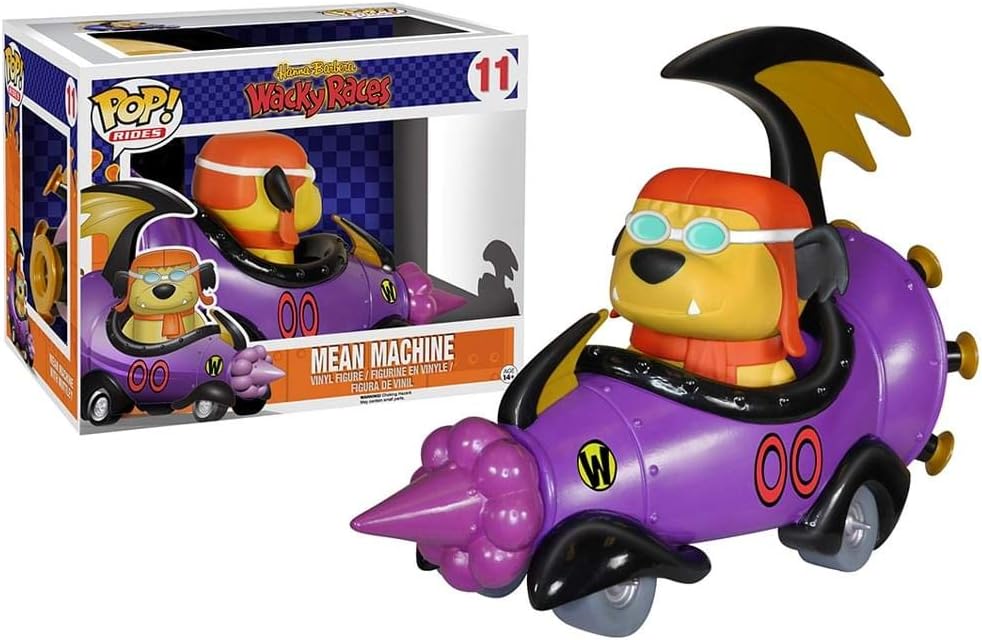 Wacky Races 5170 "POP! Rides Mean Machine & Goggled Muttley Figure