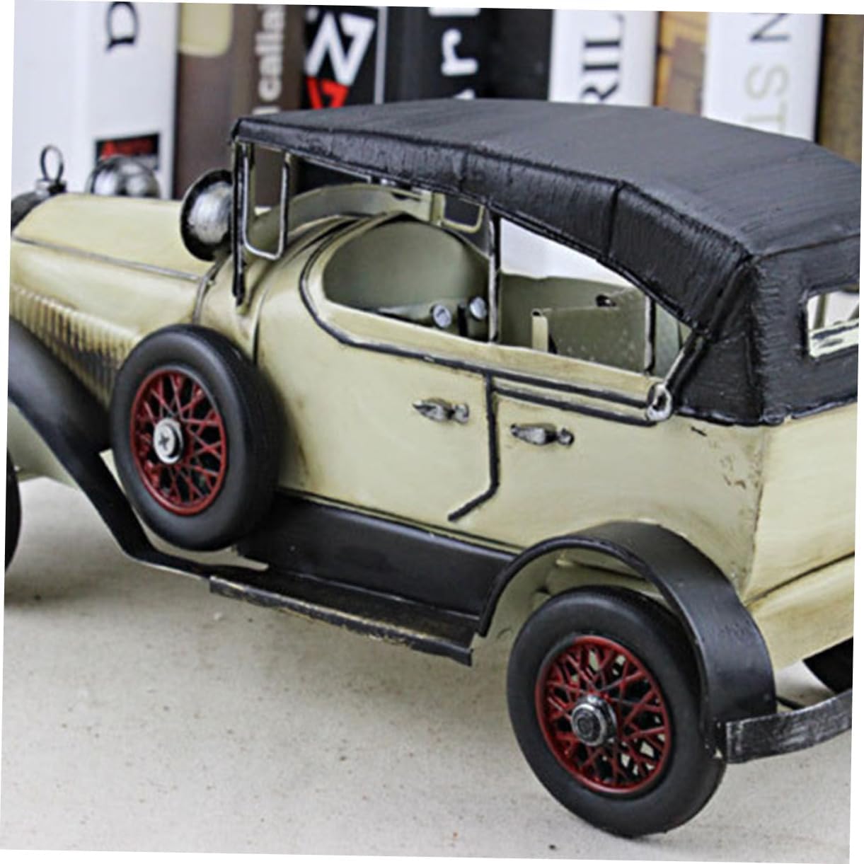 Vintage Iron Truck Model Retro Style Simulated Truck Adornment for Home and Office Decor Unique Collectible Handicraft for Classic Car Lovers White