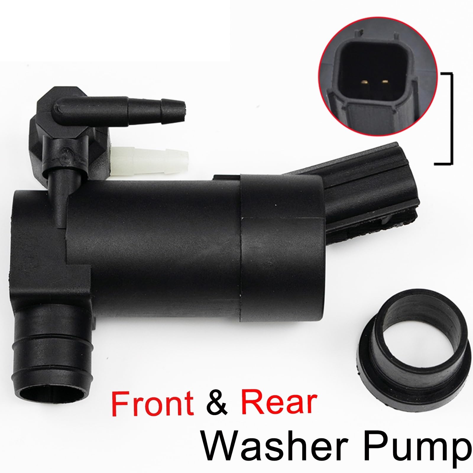 Für Focus Wiper Front Rear Windschutzscheiben-Wischer-Waschpumpenmotor mit Tülle Scheibenwaschpumpe Scheibenwischdüse