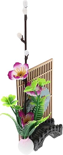 Luxshiny Platos artificiales para decoración de platos de sushi artificiales, flor de ciruelo, platos de sashimi, decoración de platos de sushi de