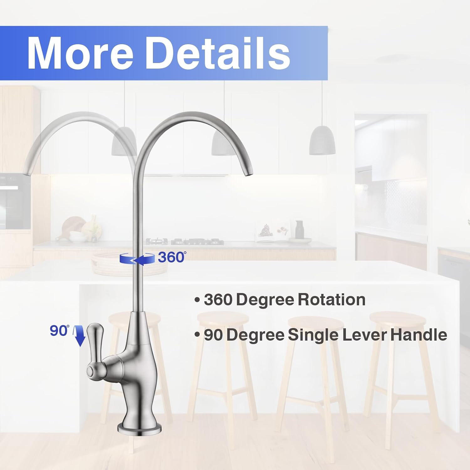 Brushed Nickel High Arc Drinking Water Faucet