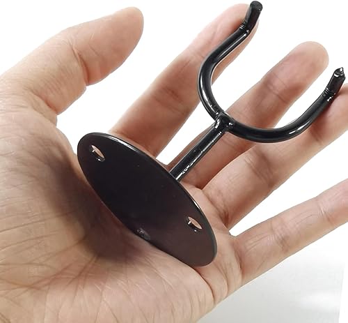 Miniatura 5 de TIHOOD 4PCS Baseball Bat Holder - Black Vertical Wall Mount Display Stand for Man Cave Decor & Sport Memorabilia Storage