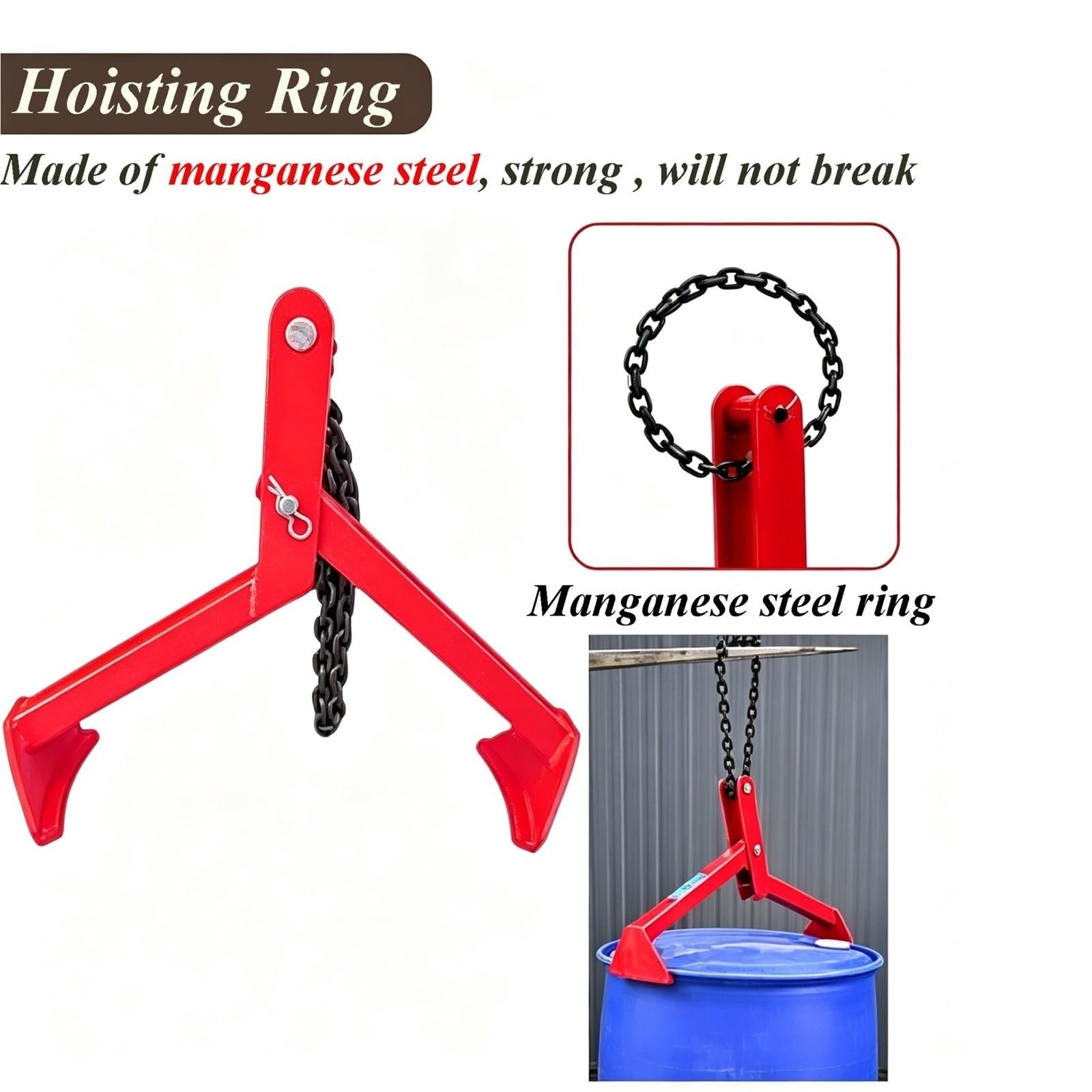 forstkette Hebehaken Mit Fang, Stahlplattenhaken-Sling-Greiffang/Hebering Für Materialhandhabung/Baugeräte/Stahlherstellung, Hebekrallenschlinge