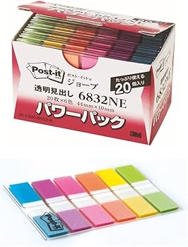Amazon.co.jp: ポストイット フィルム 付箋 見出し 透明 44×10mm