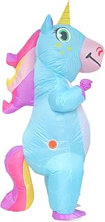 Inflatable Unicorn Costume, Halloween Blow Up Suit Party Unicorn Cosplay Fancy Party Costume Jumpsuit Adult