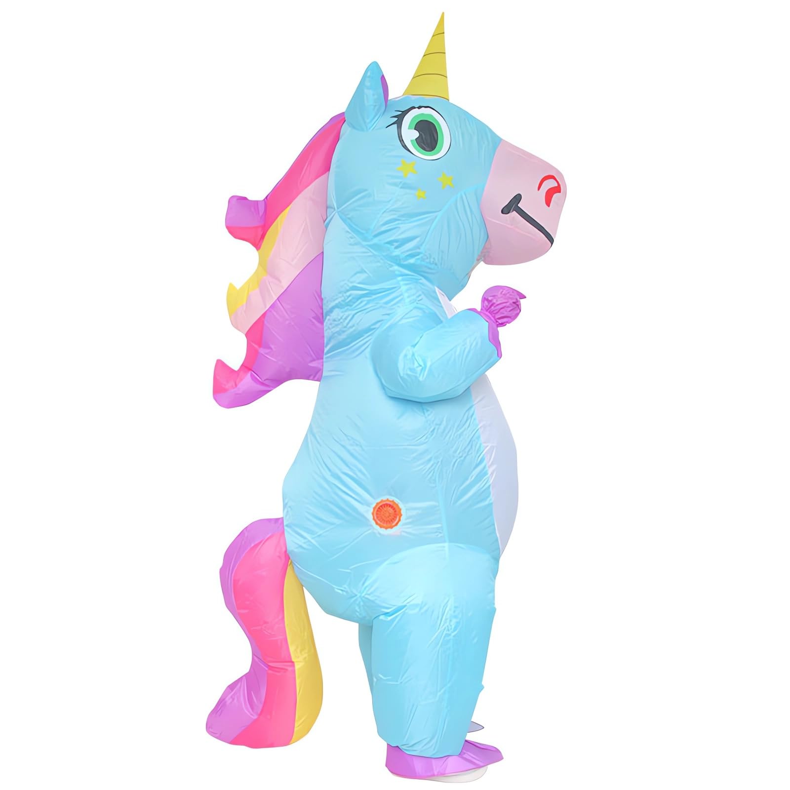 SHMIZZ Costume Gonfiabile Unicorn Adulti, Costumi Gonfiabili Unicorno Divertente Cosplay Costume Gonfiabile per Feste Blow up Costume di Halloween Festa di Carnevale