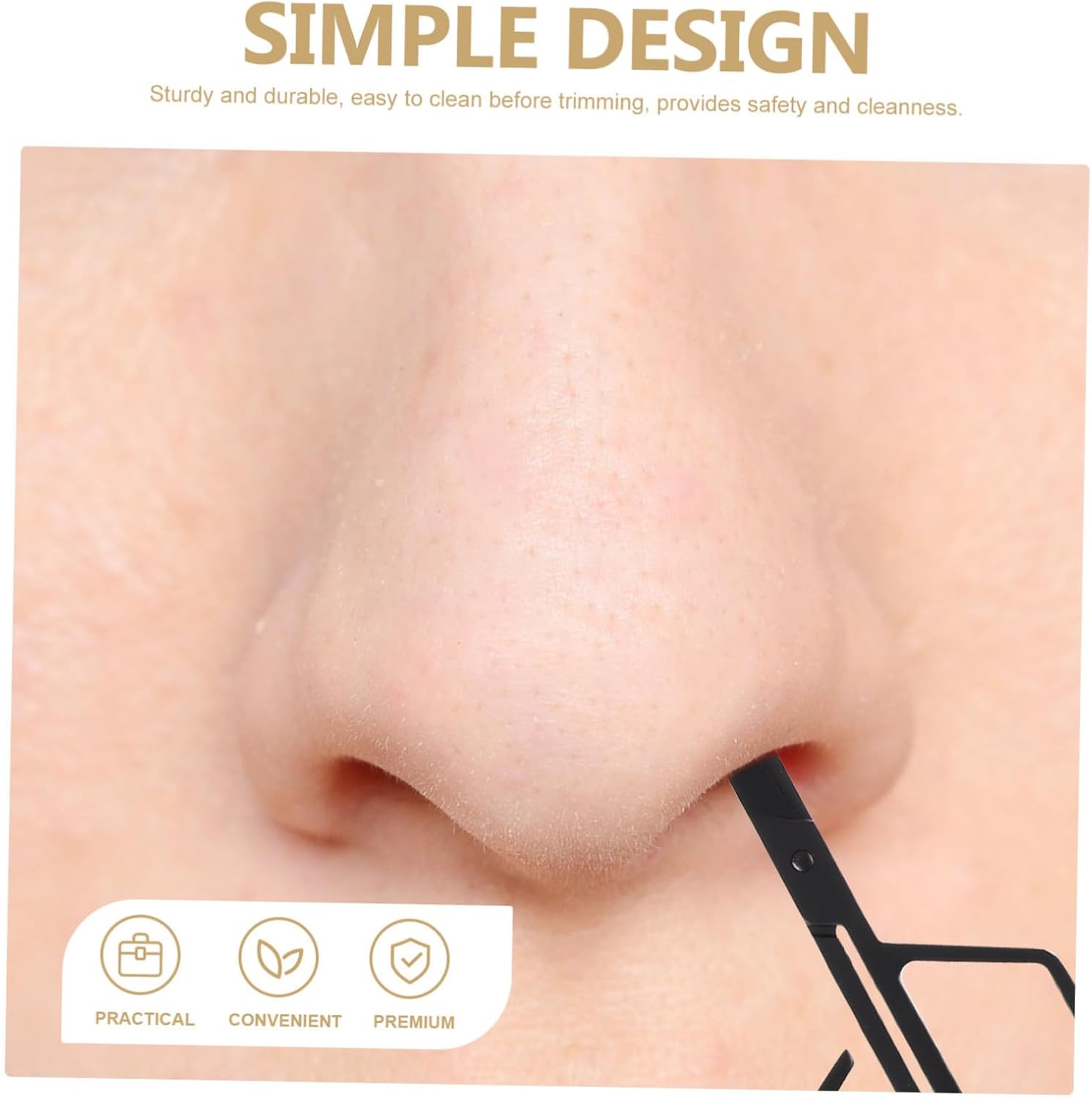 Gatuida 5sets Convenient Nose Hair Remover Small Grooming Scissors Eyebrow Trimming Stainless Steel Safety Scissors 2pcs*5