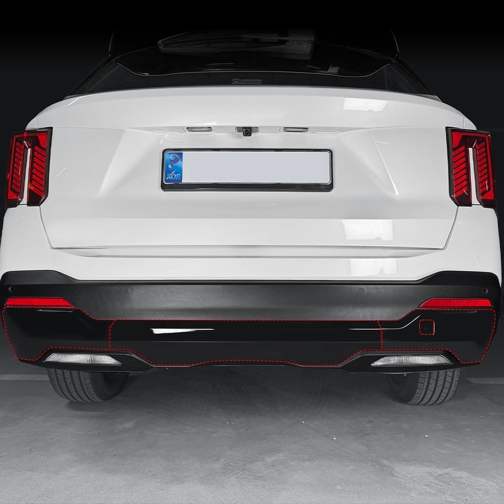 Cnaurda Car Rear Bumper Lip Cover Compatible with Kia Sorento 2024-2026 Exterior Accessories (Black)