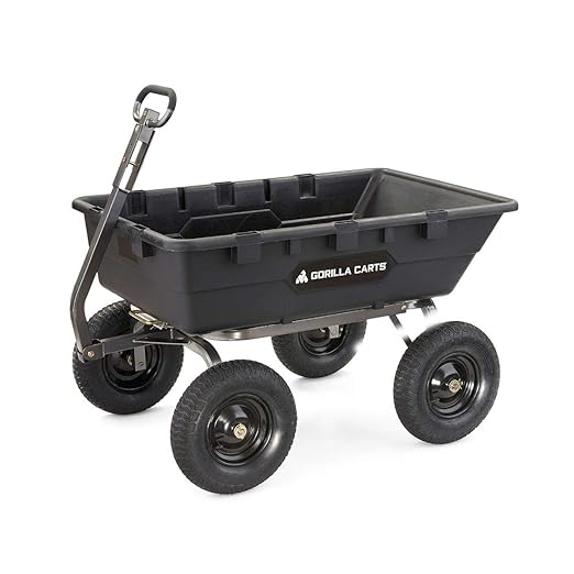 Gorilla Carts Heavy-Duty Poly Yard Dump Cart