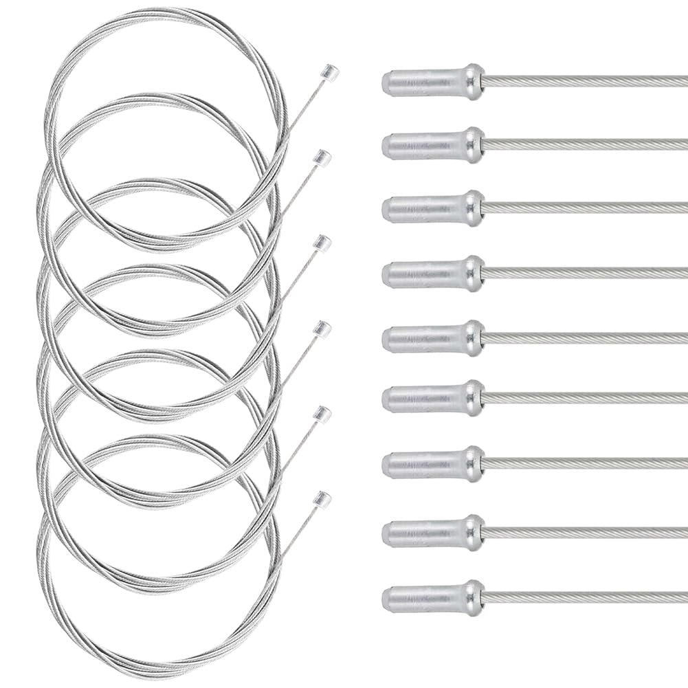 Kabel prędkości roweru, kabel prędkości roweru, przerzutka rowerowa, 6 sztuk przerzutki rowerowej, uniwersalny kabel przerzutki rowerowej, uniwersalny kabel do roweru górskiego, z nasadką kablową 10