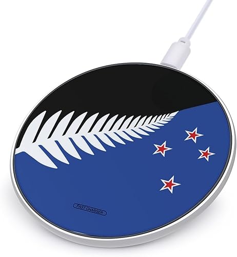Miniatura 1 de New Zealand New Flag Wireless Charger Pad 10W Fast Charging Pad Compatible with iPhone 15 14 13 12 Series Samsung Galaxy Series