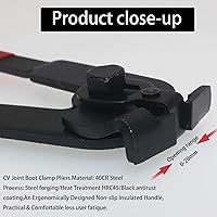 Vista 5 de Kit de 22 Piezas de Alicates Universales para Abrazaderas de Fuelle de Junta CV con Alicates para Banda de Fuelle CV, 20 Bandas de Crimpado, Oreja