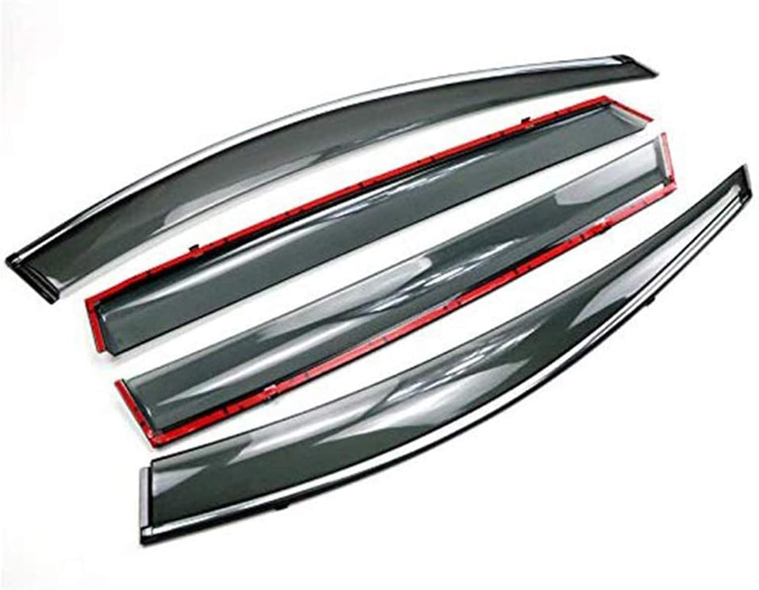 ITrims for Toyota RAV4 2013-2018 Plastic Exterior Window Visors Awnings Wind Rain Sun Deflector Visor Guard Vent Cover 4PCS