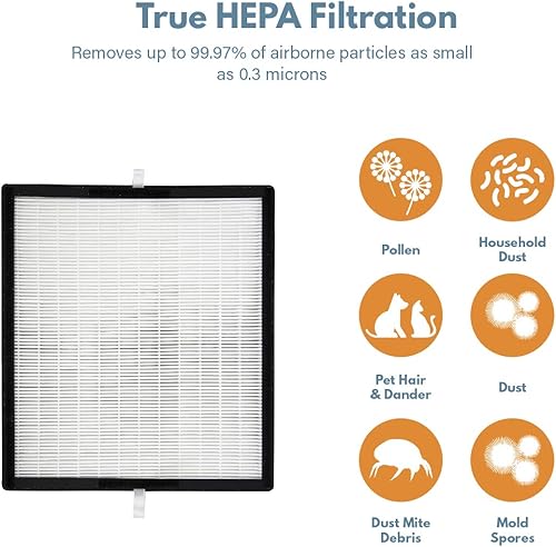 Miniatura 5 de Filter-Monster - Filtro de aire HEPA de repuesto compatible con Alen FF50 para alergias y polvo, paquete de 2