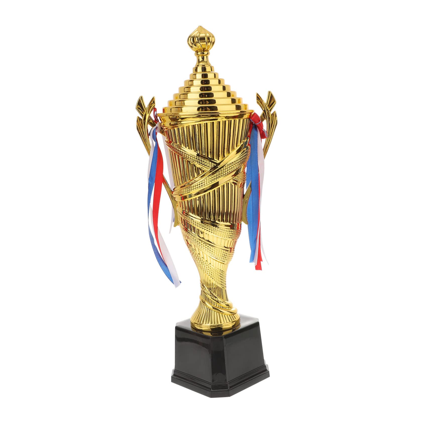 POPETPOP Coppa Premio in Plastica Dorata Coppe Premio per Tornei Sportivi e Carnevali Coppa Robusta e Durevole Base Nera per Targhette Personalizzate