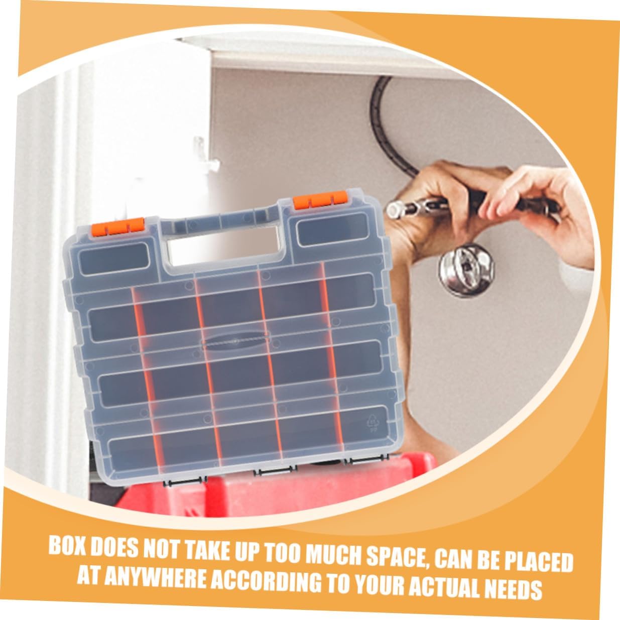 Plastic Organizer Box with Dividers for Electronic Components Storage image 5