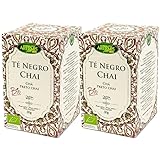 Pack 2 x Té Chai Negro Premium Artemis Bio 20 filtros 30 g (40 filtros) – Té negro con especias tipo chai, sabor intenso y especiado, ideal solo o con leche, fácil de preparar