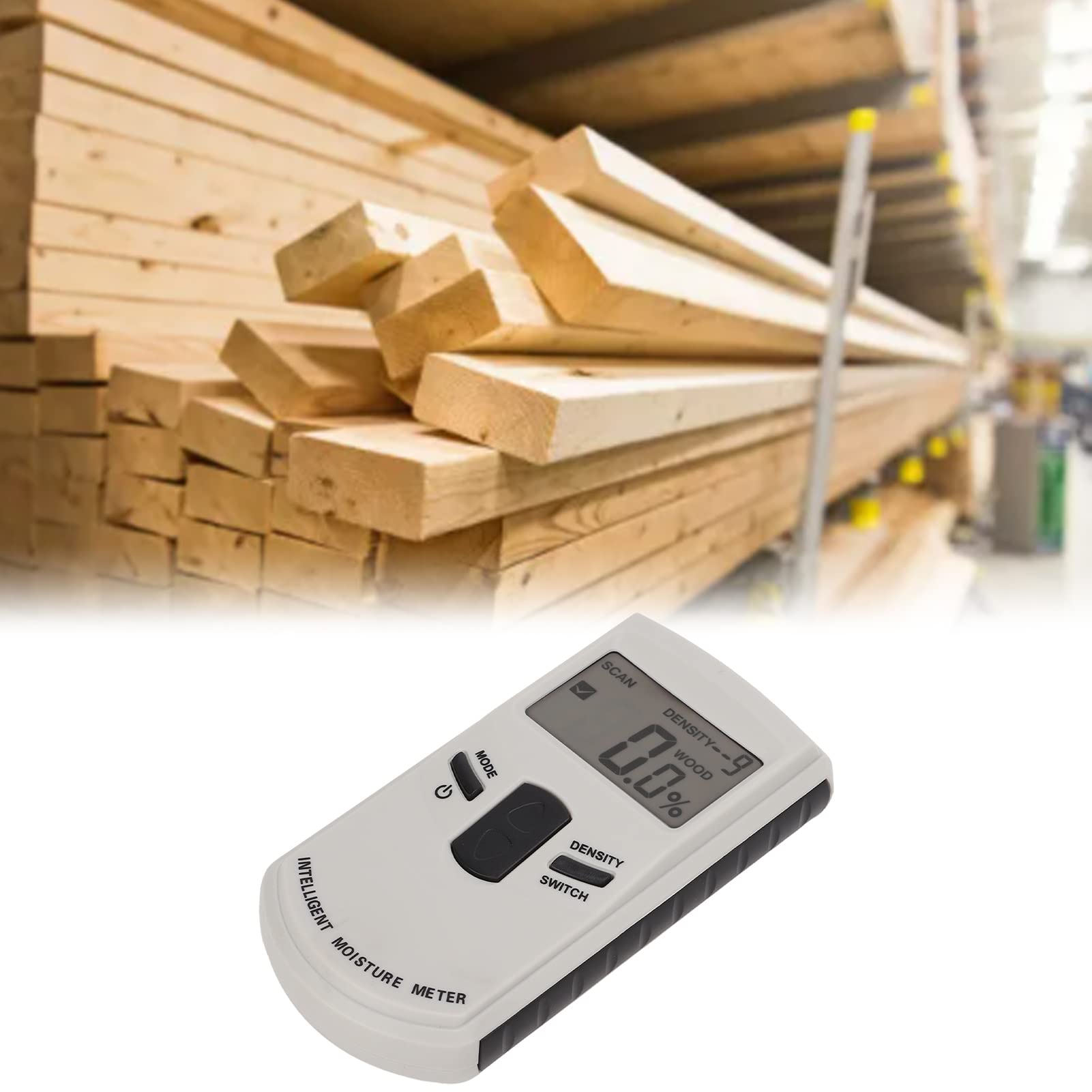4% ~ 80% Medidor de Humedad de Madera Pantalla de Humedad Universal Medidor de Humedad Pequeño Instrumento de Medición de Humedad Resolución del 0,5% para Papel de Madera