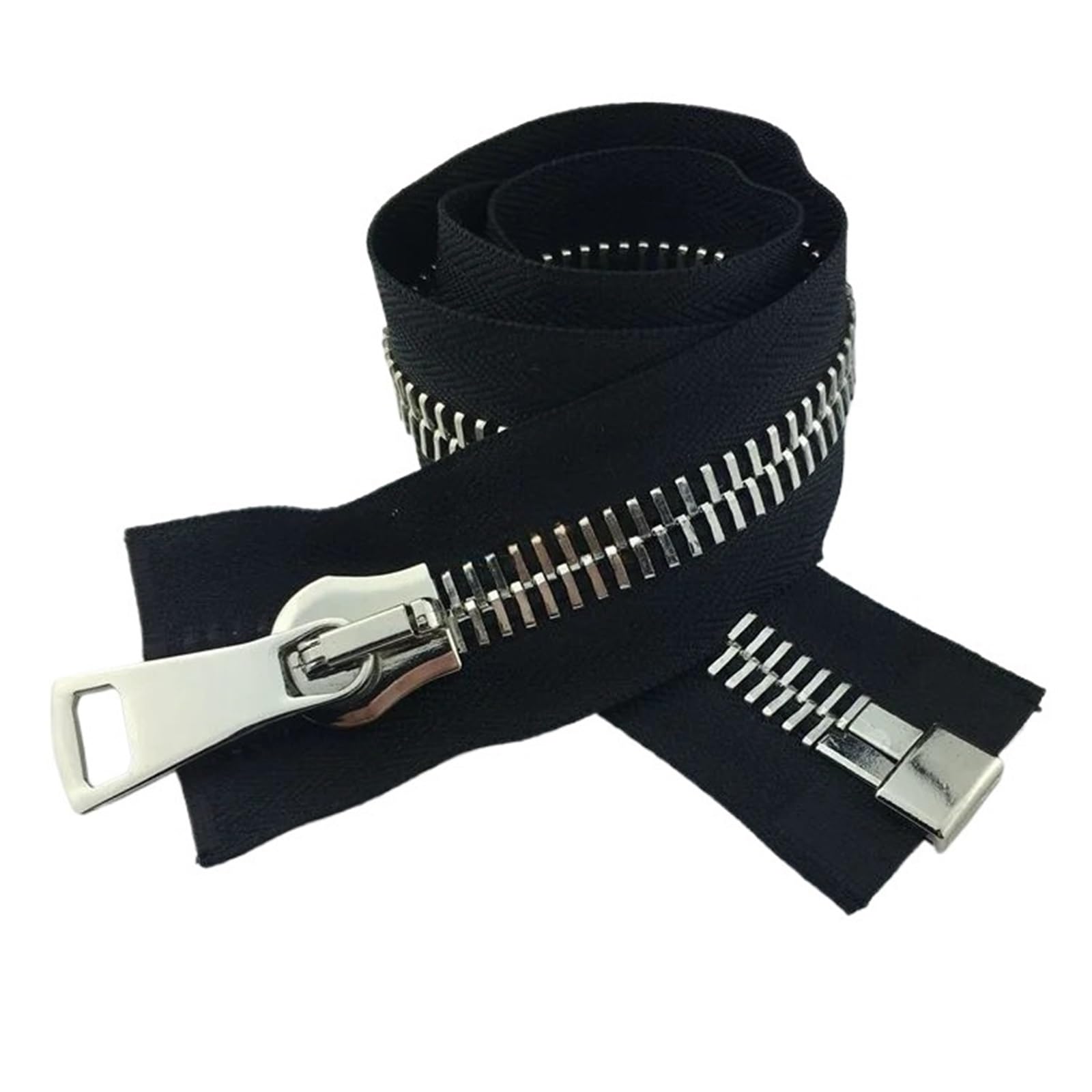 Zippers Sewing, Two-Way Separating Metal Zipper Size 15 60-100cm Multicolor(Gold)